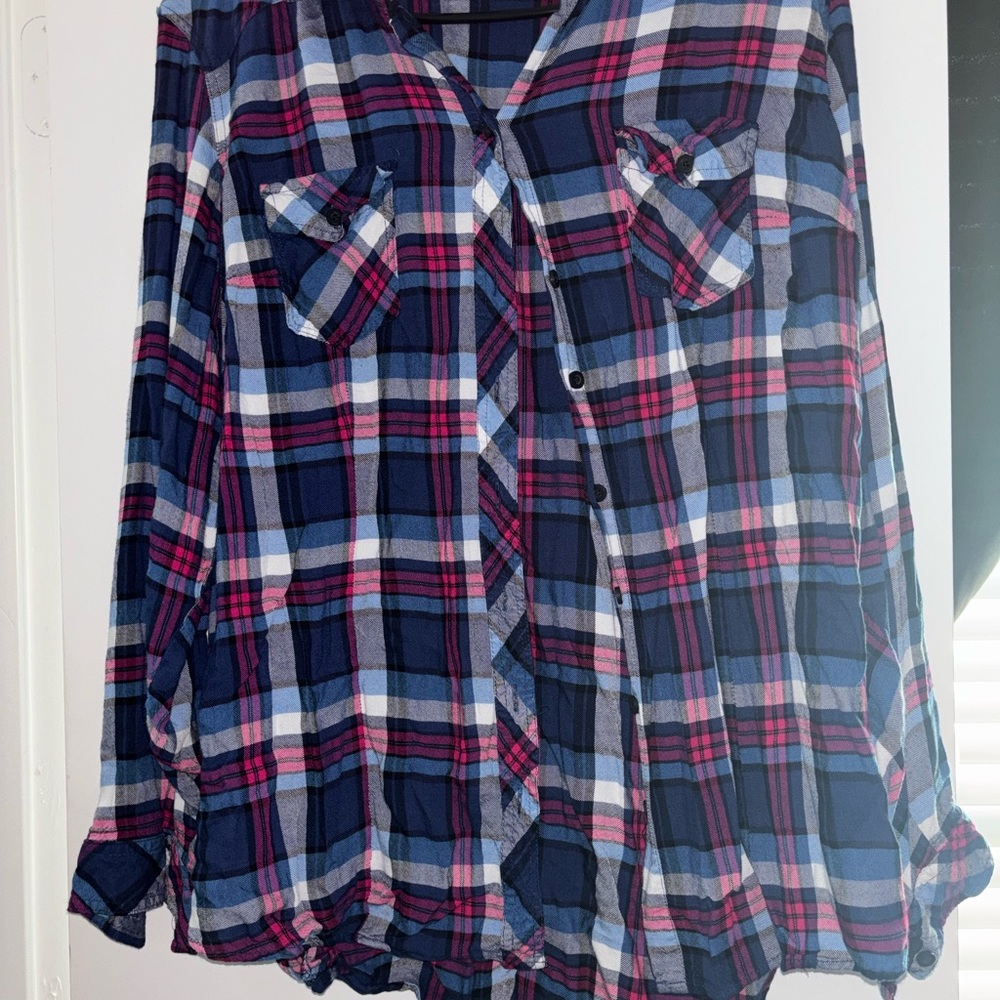 Torrid Multicolor Plaid Shirt